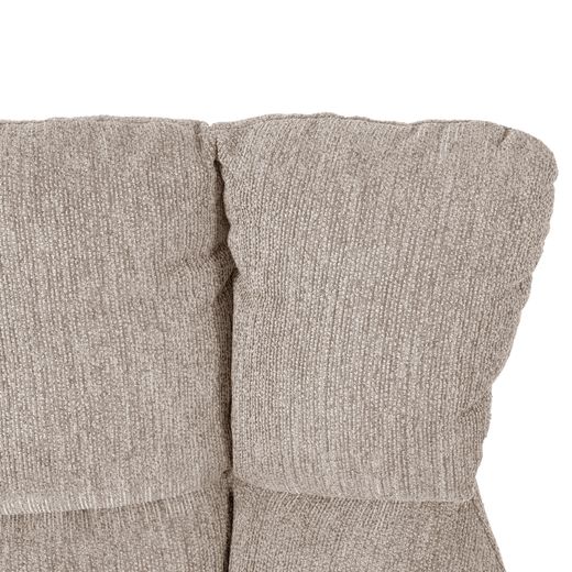 Cream fabric and metal swivel armchair, 73 x 81 x 89 cm | Odette