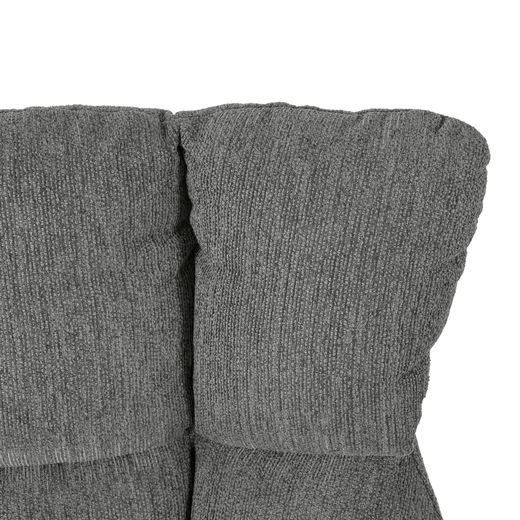 Fotel obrotowy z tkaniny i metalu, szary, 73 x 81 x 89 cm | Odette