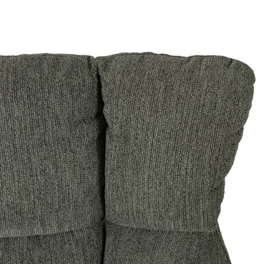 Fauteuil pivotant en tissu et métal, vert, 73 x 81 x 89 cm | Odette