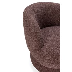 Swivel armchair in fabric and metal in violet, 72 x 79 x 67.5 cm | Dali