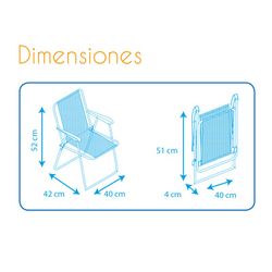 Children's armchair, with safety, folding padded 1 cm and steel frame, 42x40x52 cm