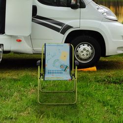 Children's armchair, with safety, folding padded 1 cm and steel frame, 42x40x52 cm