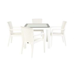 Vit Jazmin Fåtölj, 57x58x87cm