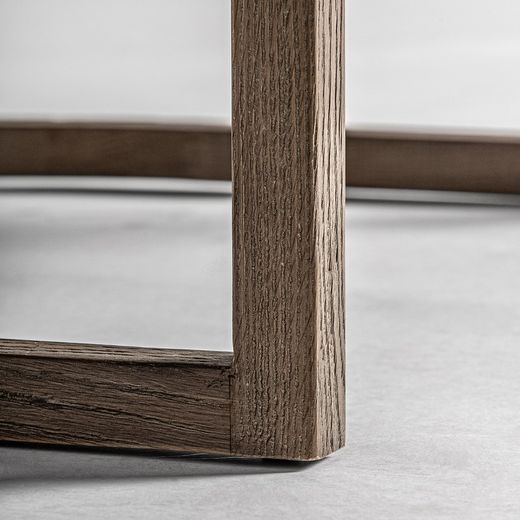 Leiwen fåtölj i beige ask, 84 x 73 x 73 cm