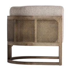 Leiwen fåtölj i beige ask, 84 x 73 x 73 cm