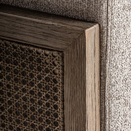 Leiwen fåtölj i beige ask, 84 x 73 x 73 cm