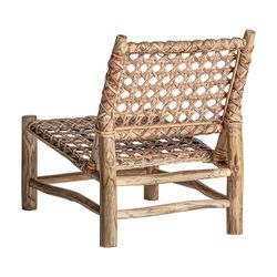 Luban armchair in natural teak wood, 62 x 72 x 77 cm