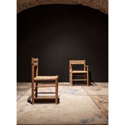 Fauteuil Manhula en bois de teck naturel, 53 x 55 x 80 cm