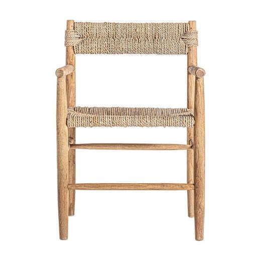 Fauteuil Manhula en bois de teck naturel, 53 x 55 x 80 cm