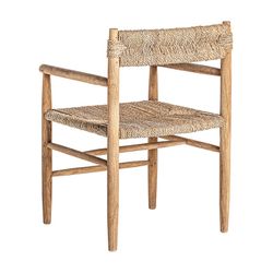 Fauteuil Manhula en bois de teck naturel, 53 x 55 x 80 cm