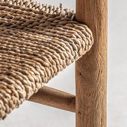 Fauteuil Manhula en bois de teck naturel, 53 x 55 x 80 cm