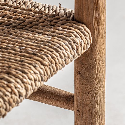 Fauteuil Manhula en bois de teck naturel, 53 x 55 x 80 cm