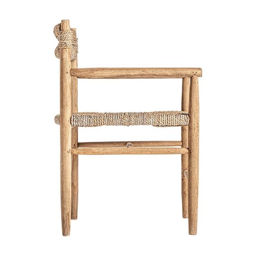 Fauteuil Manhula en bois de teck naturel, 53 x 55 x 80 cm