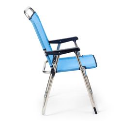 Sailor armchair in textileine and aluminum structure, 58x58x90 cm