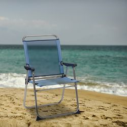 Sailor armchair in textileine and aluminum structure, 58x58x90 cm