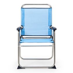 Sailor armchair in textileine and aluminum structure, 58x58x90 cm