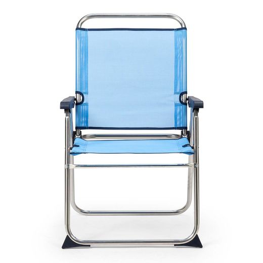 Sailor armchair in textileine and aluminum structure, 58x58x90 cm