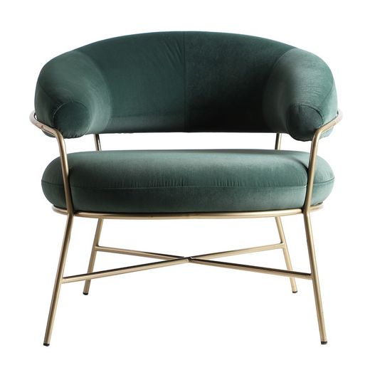 Poltrona in velluto Miemo, 84x79x74 cm