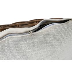 Poltrona da giardino in rattan e intrecciato, naturale e beige, 100 x 78 x 68 cm | Fibra per esterni