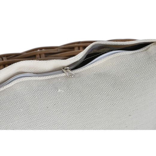 Poltrona da giardino in rattan e intrecciato, naturale e beige, 100 x 78 x 68 cm | Fibra per esterni