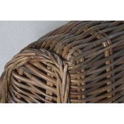 Poltrona da giardino in rattan e intrecciato, naturale e beige, 100 x 78 x 68 cm | Fibra per esterni