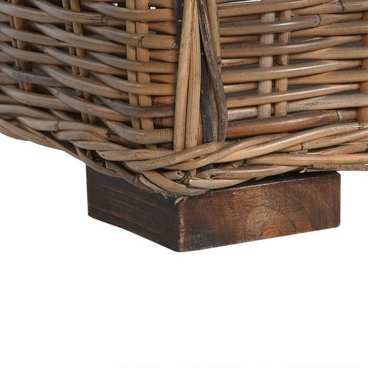 Poltrona da giardino in rattan e intrecciato, naturale e beige, 100 x 78 x 68 cm | Fibra per esterni