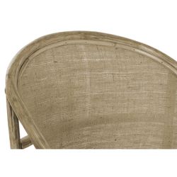 Rotan en geweven tuinfauteuil in naturel en beige, 63 x 66 x 88 cm | Zeezijde