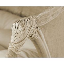 Rotan en geweven tuinfauteuil in naturel en beige, 63 x 66 x 88 cm | Zeezijde