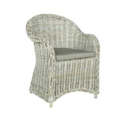 Poltrona da terrazza in rattan naturale, 63 x 66 x 85 cm | Hermon