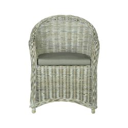 Dining set for covered terrace in natural color | Tamu + Hermon