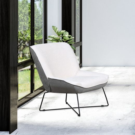 Fotel Pärumm Marche szaro-zielony, 75 x 85 x 85 cm