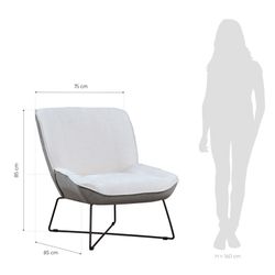 Fotel Pärumm Marche szaro-zielony, 75 x 85 x 85 cm