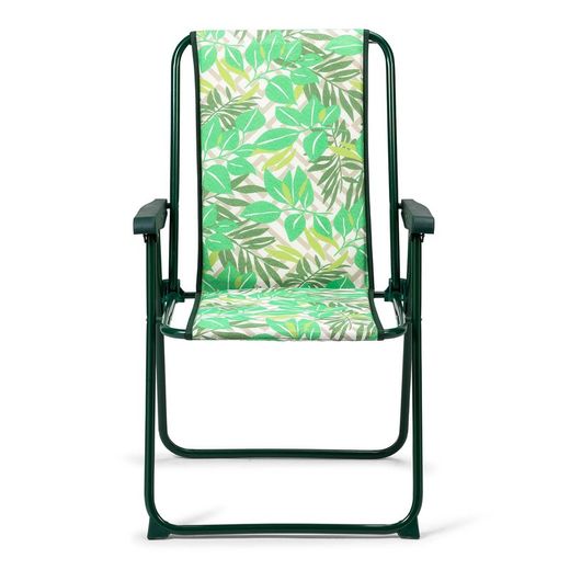 Poltrona dobrável com enchimento de 2 cm e estrutura de aço, 55x53,5x86 cm