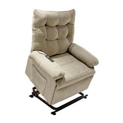 Relaxing lift chair in sand beige fabric, 90 x 98 x 102 cm | Major