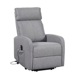 Sillón relax elevador de tejido en gris, 64 x 93 x 104 cm | Life