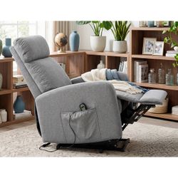 Sillón relax elevador de tejido en gris, 64 x 93 x 104 cm | Life