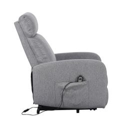 Sillón relax elevador de tejido en gris, 64 x 93 x 104 cm | Life