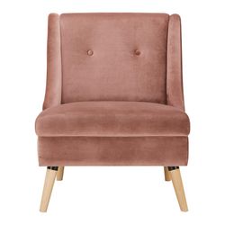 Poltrona estofada rosa (68 x 78 x 84 cm) | Rogar Series