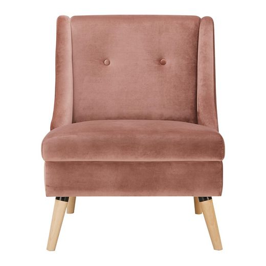 Upholstered pink armchair (68 x 78 x 84 cm) | Rogar Series