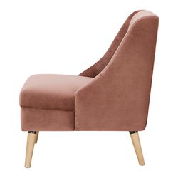 Poltrona estofada rosa (68 x 78 x 84 cm) | Rogar Series