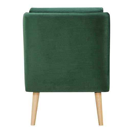 Sillón tapizado verde (61 x 75 x 82 cm) | Serie Dobrant