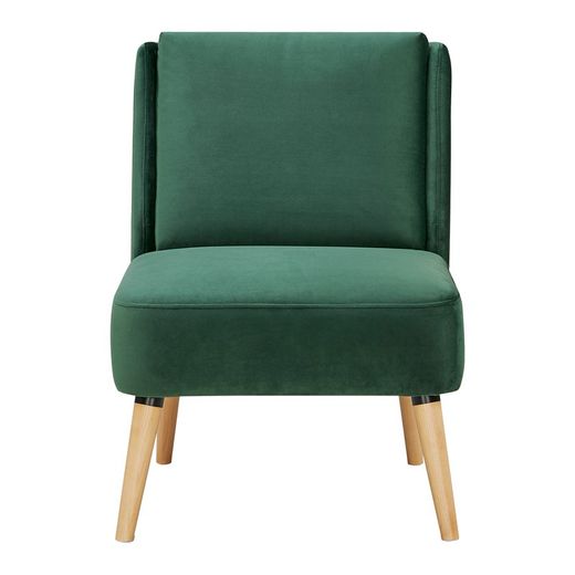 Sillón tapizado verde (61 x 75 x 82 cm) | Serie Dobrant