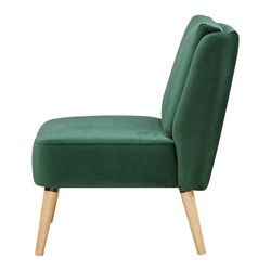 Sillón tapizado verde (61 x 75 x 82 cm) | Serie Dobrant