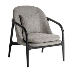 Poltrona Thalfang de poliéster cinza, 68 x 82 x 83 cm