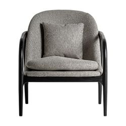Poltrona Thalfang de poliéster cinza, 68 x 82 x 83 cm
