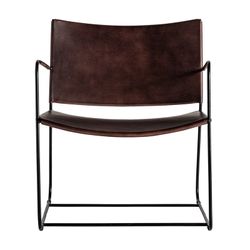 Zell iron armchair in brown, 62 x 68 x 73 cm