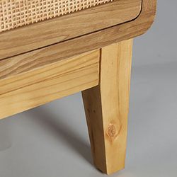 Fir wood chest of drawers in natural, 40 x 41 x 101 cm | Doazit