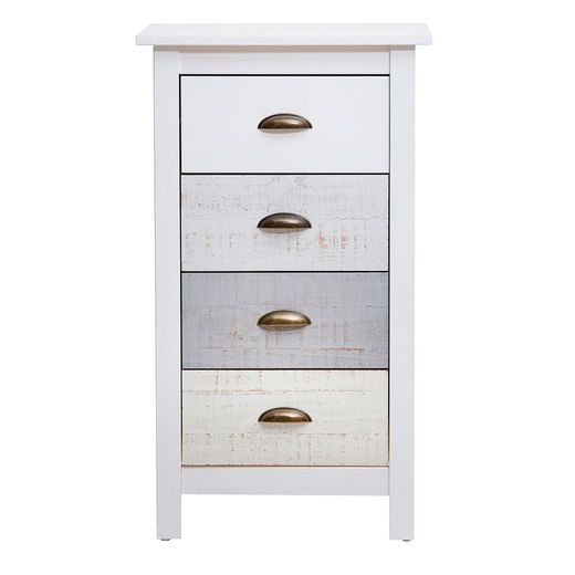 Commode en bois de pin multicolore, 46 x 35 x 80 cm