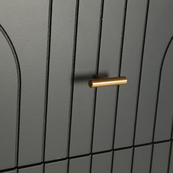 Commode en bois gris foncé, 45 x 40 x 116 cm | Trèmes