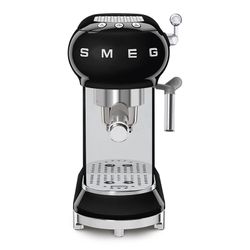 SMEG-Machine à café Espresso Noir en acier 33x30,3x14,9 cm